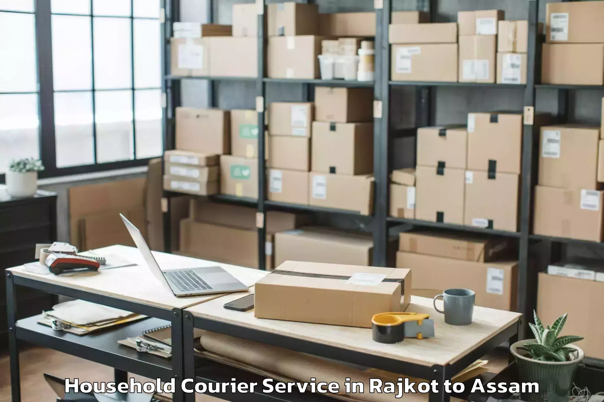 Reliable Rajkot to Kangku Household Courier